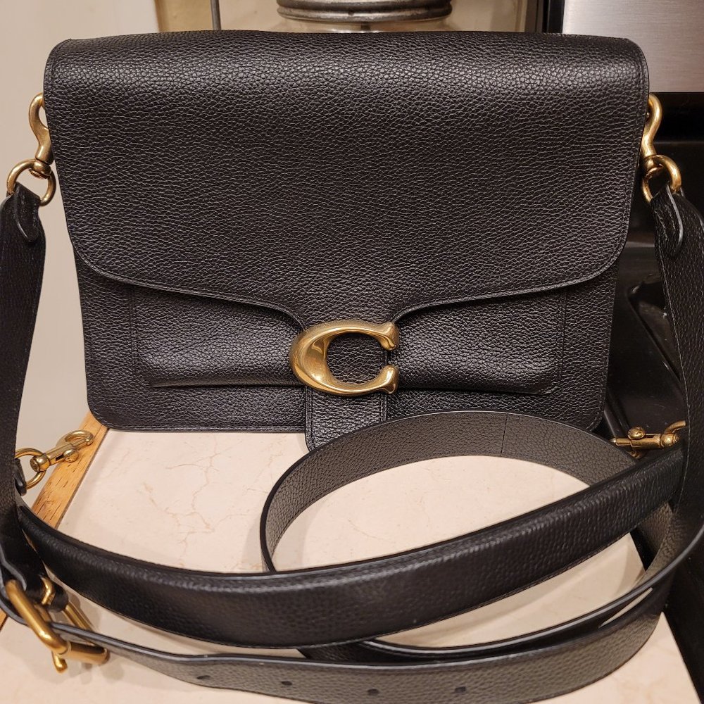 Coach Shoulder Tabby in Black